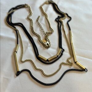 Elegant Gold and Black Necklace Set
